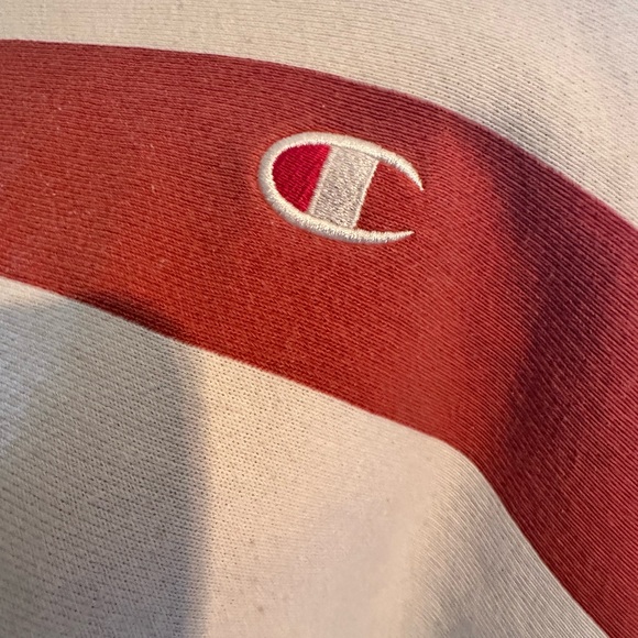 Rare Champion Striped Throwback Cropped Sweatshirt - Picture 4 of 9